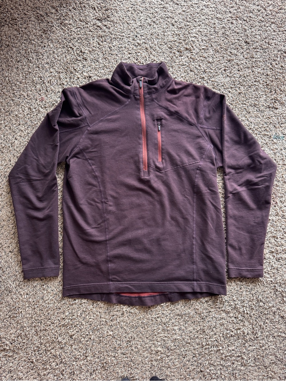 Mountain Hardware Burgundy 1/4 Zip Pullover Outdoor Hiking Men’s Medium